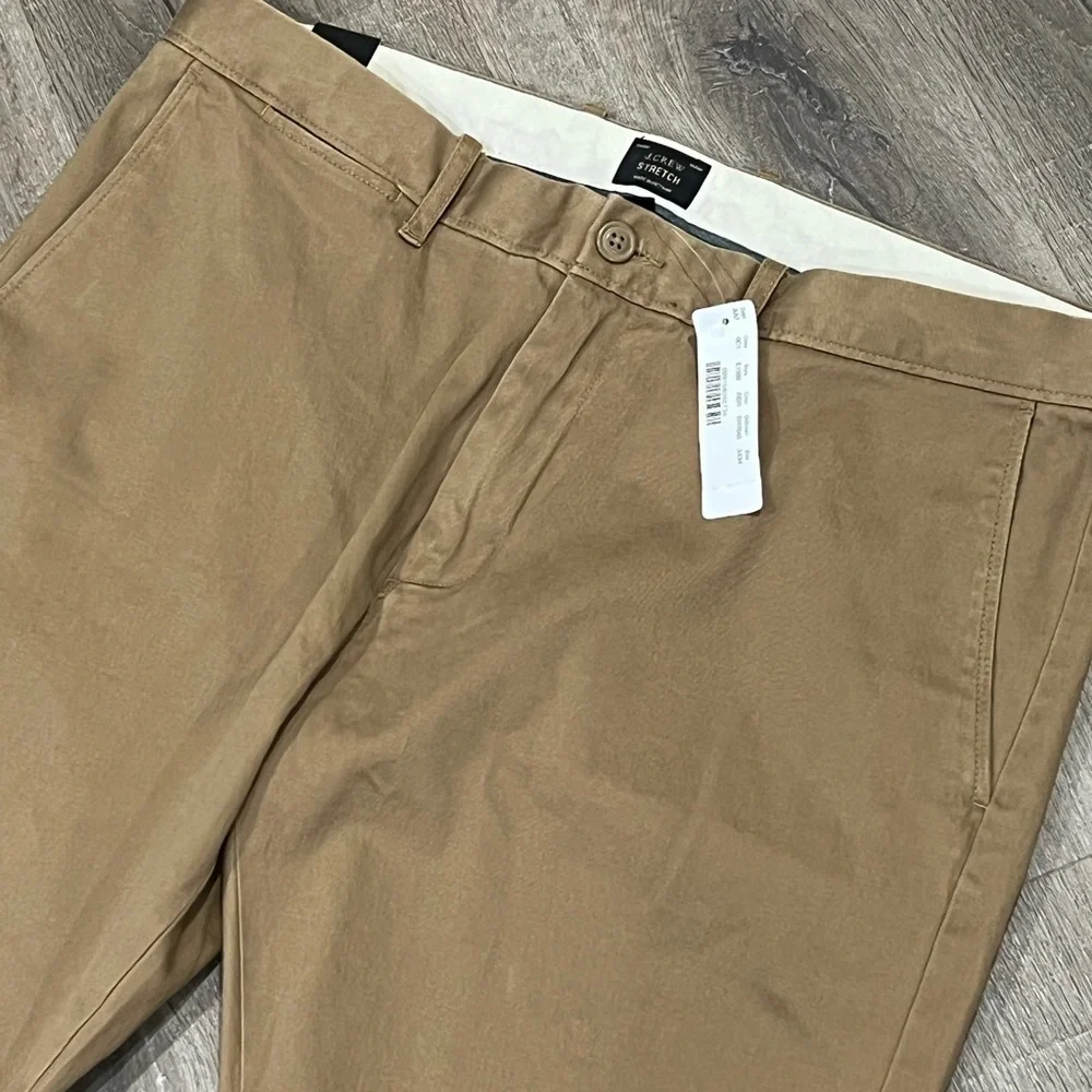 NWT Men’s J. Crew 484 Stretch Tan Khaki Chino 34W 34L Staple Slim Fit Pants